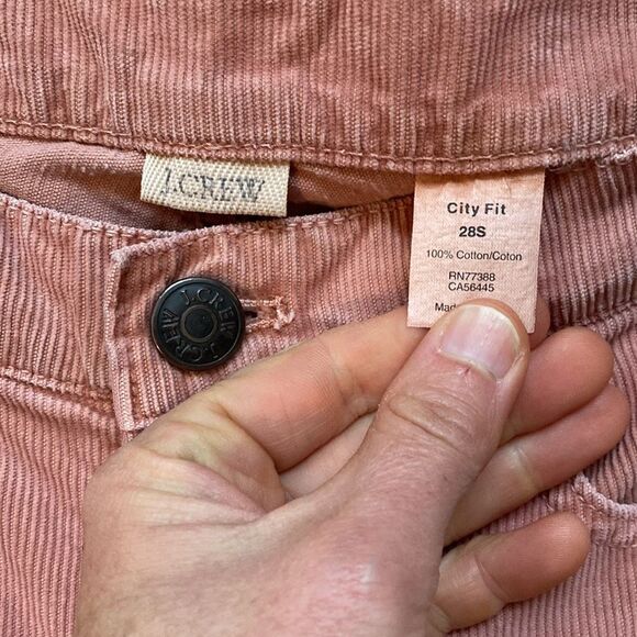 J.‎ Crew Dusty rose pink corduroy City Cut pants - Picture 4 of 7